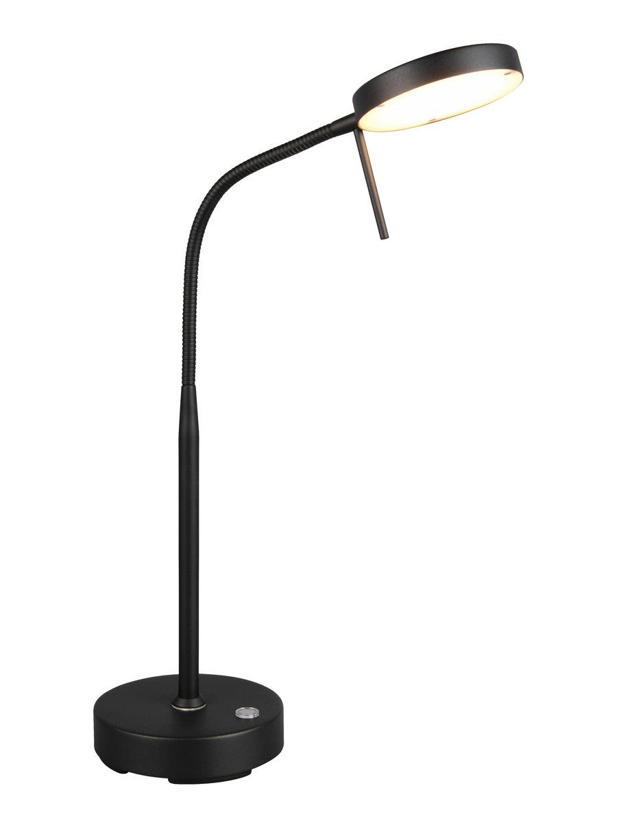Lampka biurkowa bezprzewodowa czarna elastyczne ramię akumulator USB-C zmienna barwa LED 3W MORENO RL