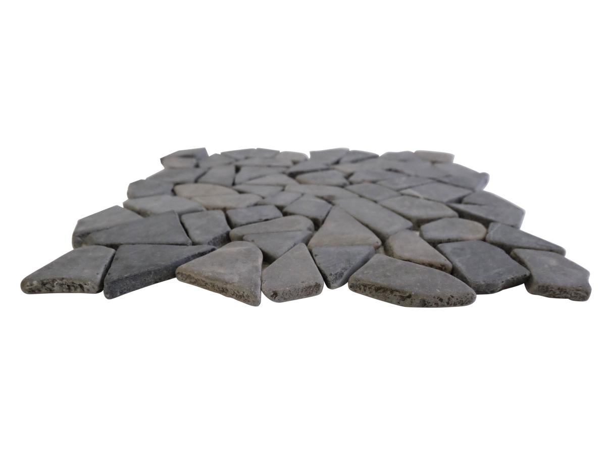 Mosaico de chão e parede MOLI em mármore natural - Cinza - Pack de 1 m² ...