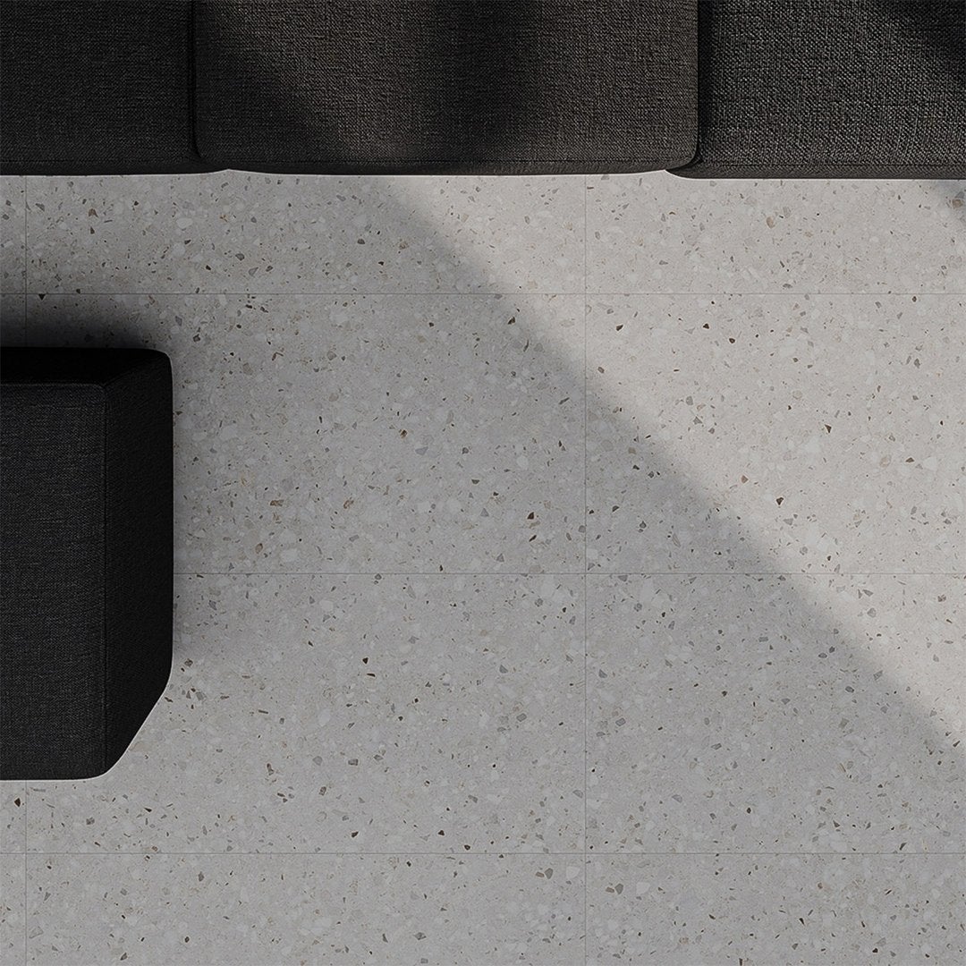 Terrazzo Tono su Tono Bianco - Piastrelle 30x60 cm 9 mm - SFR 3000 30x60 MATT R10 9 mm - 2