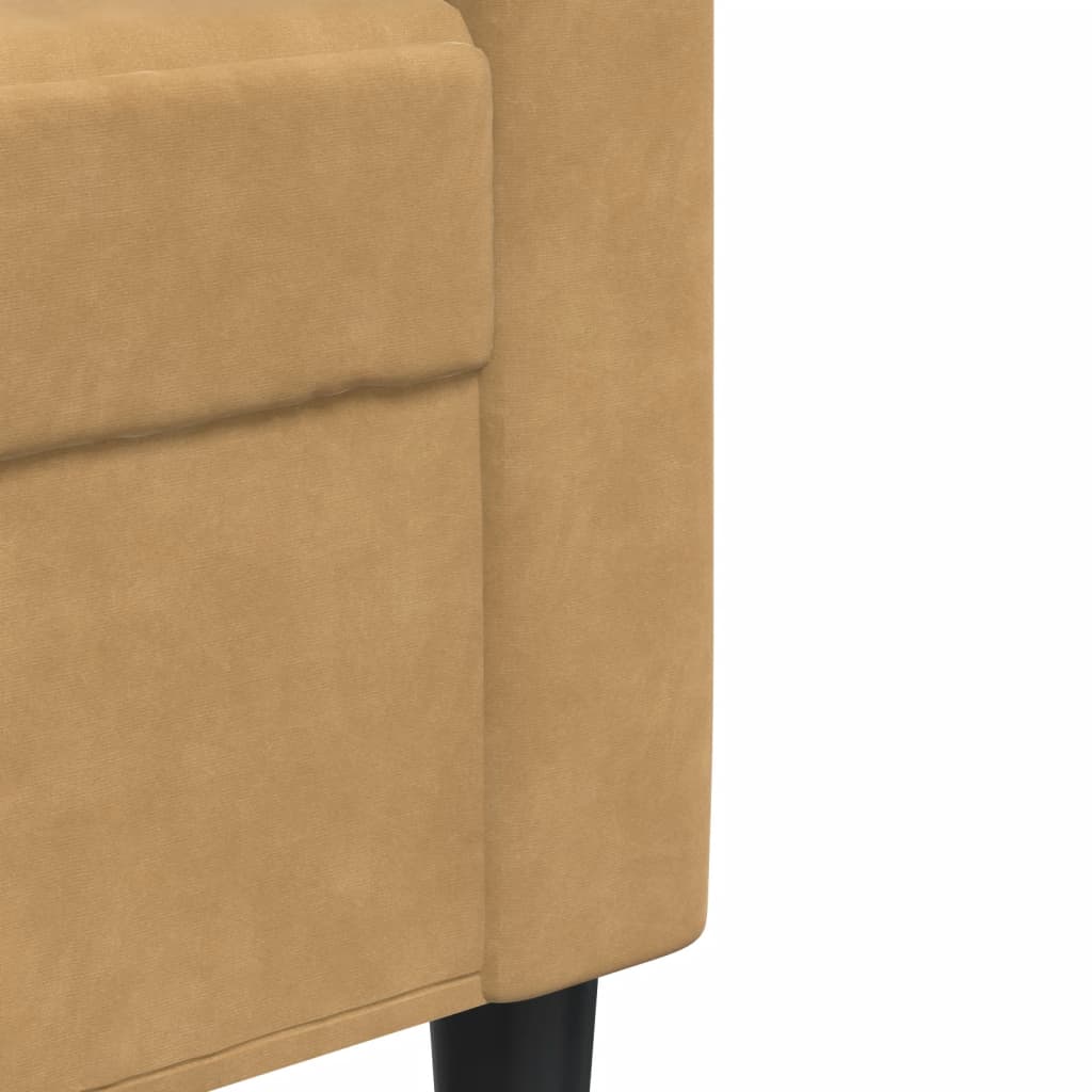 vidaXL Divano a 3 Posti Marrone 210 cm in Velluto - 6