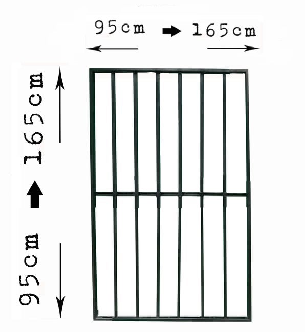 Grille de défense réglable pour fenêtre (largeur et hauteur) de 95x95 cm à 165x165cm noir - 5