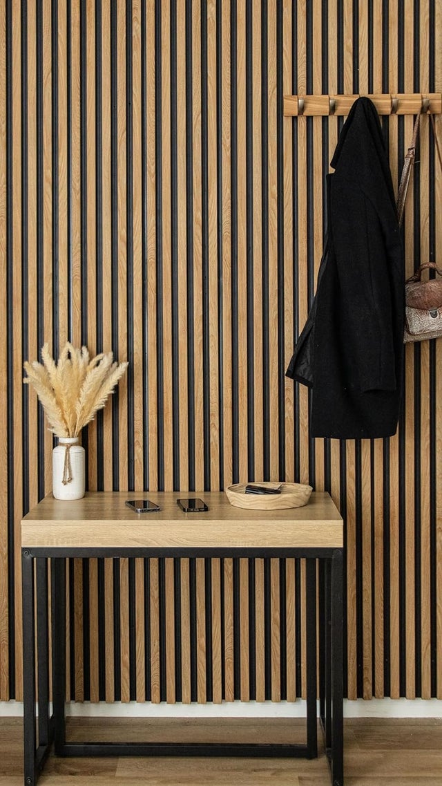 Lot de 2 panneaux décoratifs muraux Ht : 130 CM X Lg : 25 CM Malt - revêtement mural moderne - panneaux acoustiques - décoration mural intérieur.