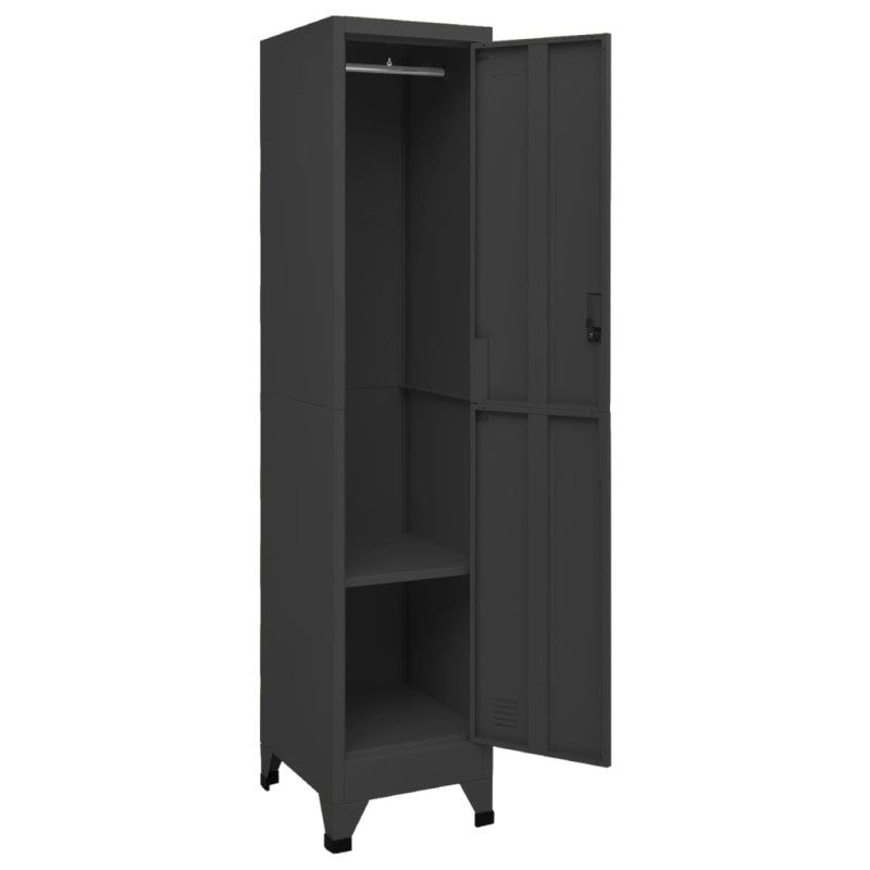 Armoire à casiers Anthracite 38x45x180 cm Acier - 4