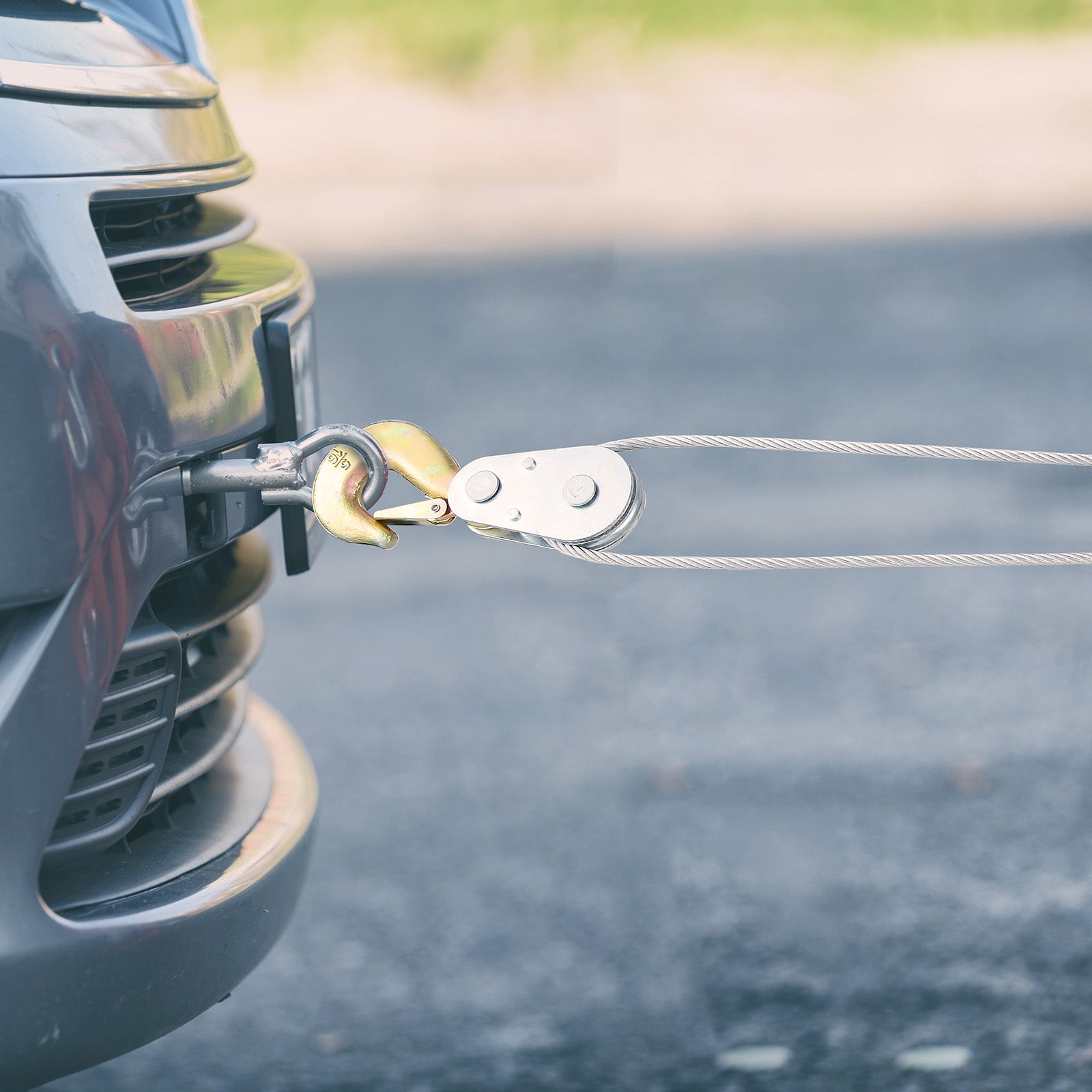 Guincho Forte VEVOR 4 Toneladas,Manual com 3 m de Corda de Aço e 3 Ganchos,Ferramenta de Doble Engrenagem,Resgate de Veículos - 8