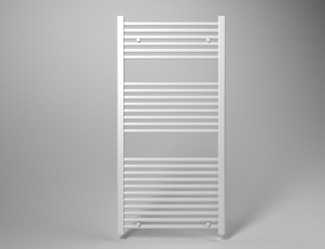 Scaldasalviette termoarredo 180x45 cm (int.40) bianco da bagno tubi dritti MICHALI