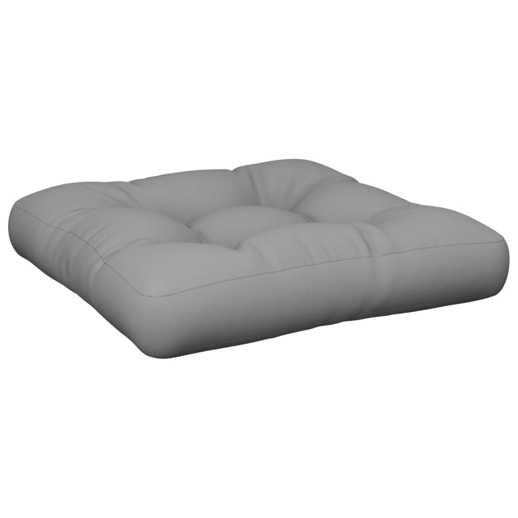 Cojín para sofá de palets tela gris 60x60x12 cm v8645 60 x 60 x 12 cm / Gris - 2