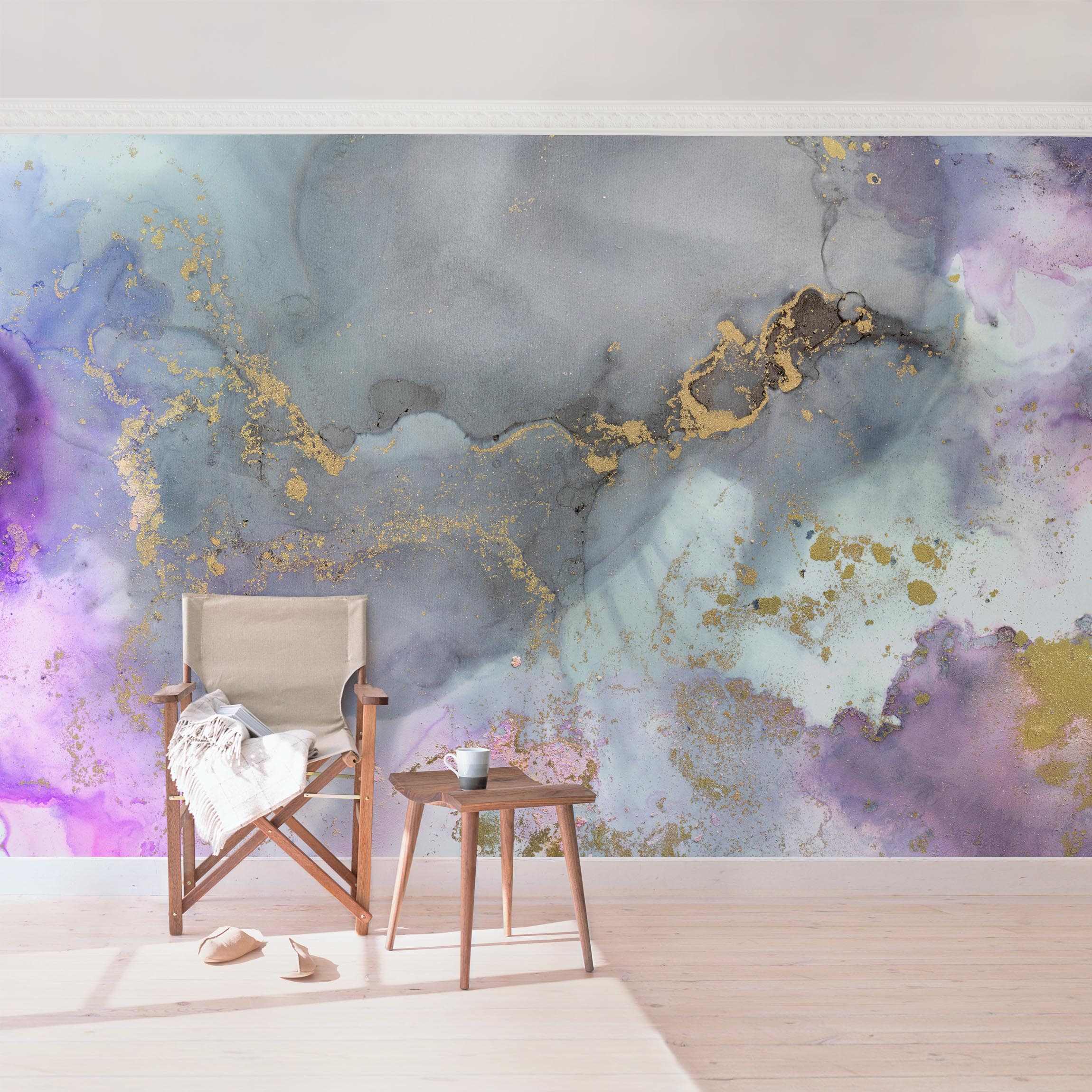 Papel pintado fotomural abstracto arte mármol 246 - salón dormitorio cocina pasillo - tnt 336 x 225 cm smart