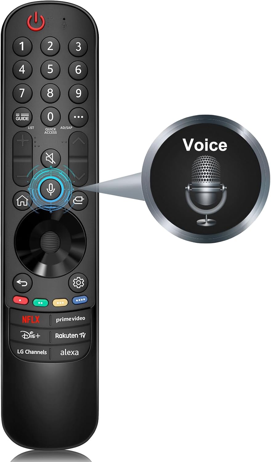 Zamienny pilot głosowy do telewizorów LG, kompatybilny z modelami MR20GA/MR21GA/MR22GA/MR23GA