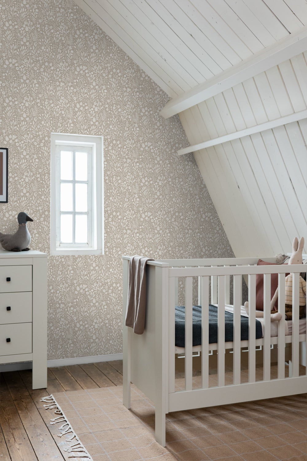 Tapeta kwiaty jasnego beżu - 50 x 900 cm - ESTAHOME - 4