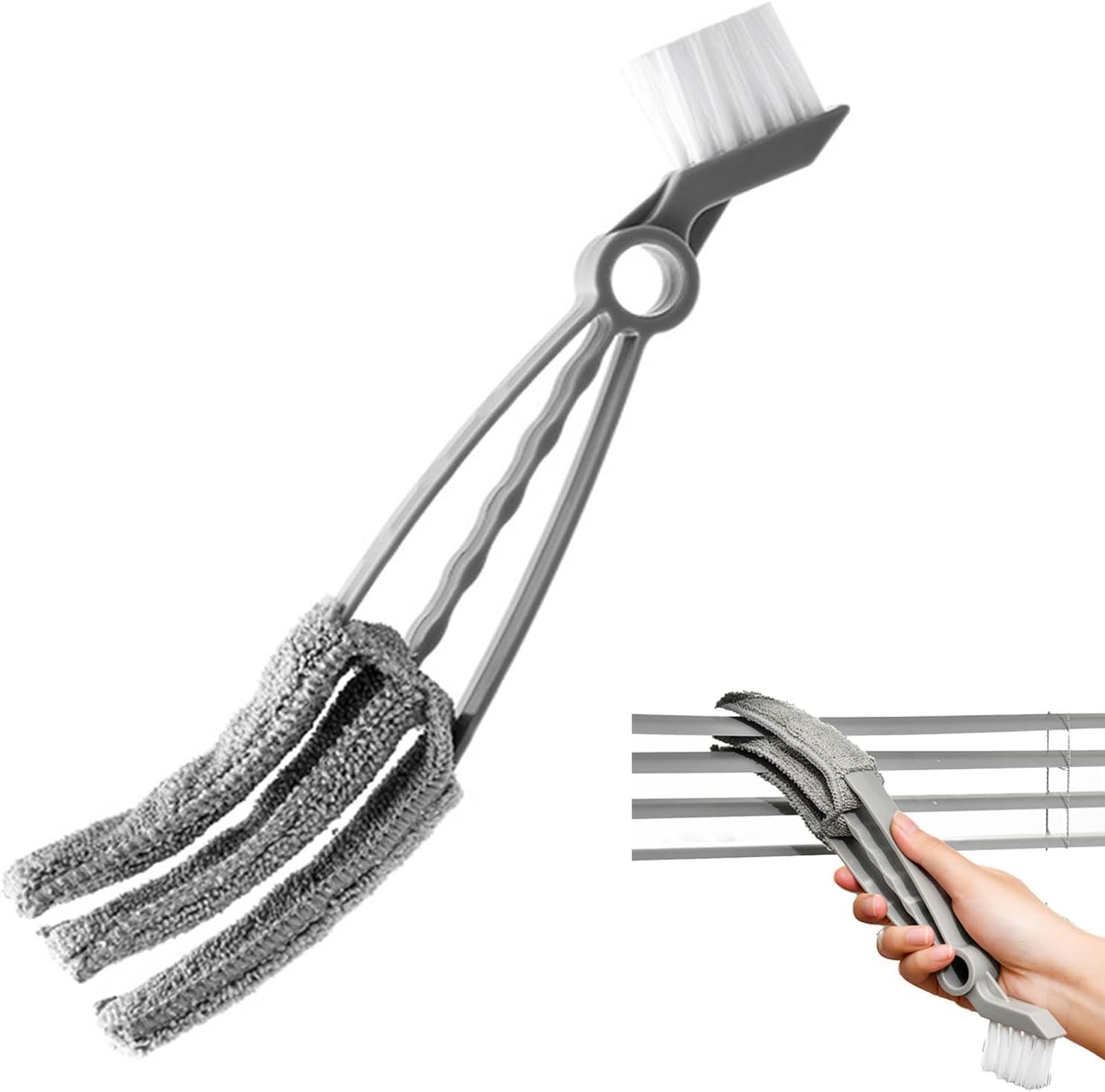 Vicloon Nettoyage des Stores, 2Pcs Brosses de Nettoyage pour Store, 4pcs Chiffons de Nettoyages, Stores Outils de Nettoyages, Amovible et Lavable Brosse pour Volets de Fenêtre