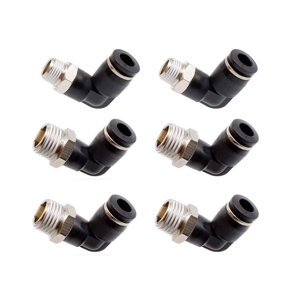 5 Raccords Pneumatiques Rapides Mâle M3 M4 M5 M6 - Pour Tuyaux 3mm, 4mm, 6mm OD - 14