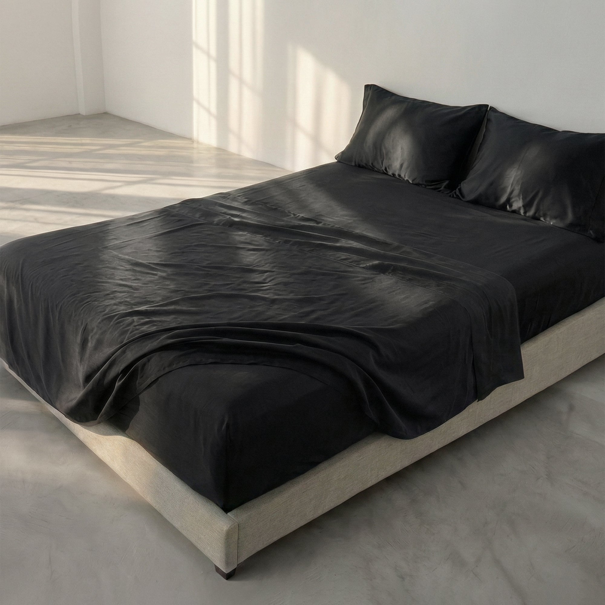 Basic Drap-housse Noir 140x200 - 2