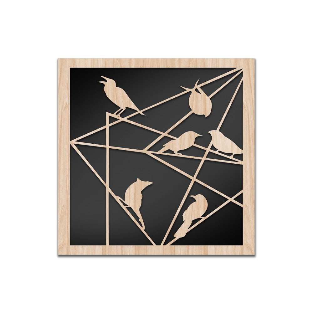 KRATOWNICE - WYCIĘTE LASEROWO Rama meblowa z drewna kompozytowego i PVC 40x40 cm