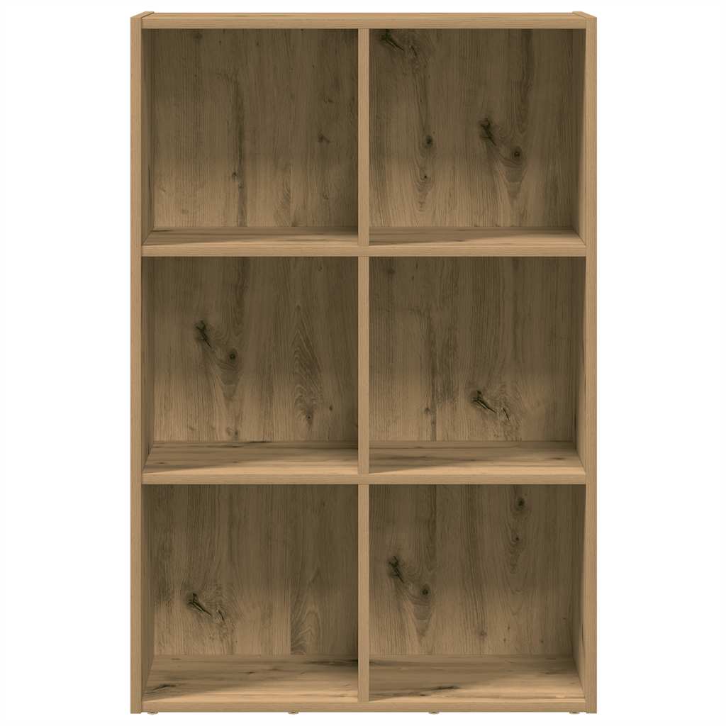 Bibliothèque | Armoire de livres | Meuble de Rangement/Buffet chêne artisanal 66x30x98 cm bois ingénierie CFW166915 - 5