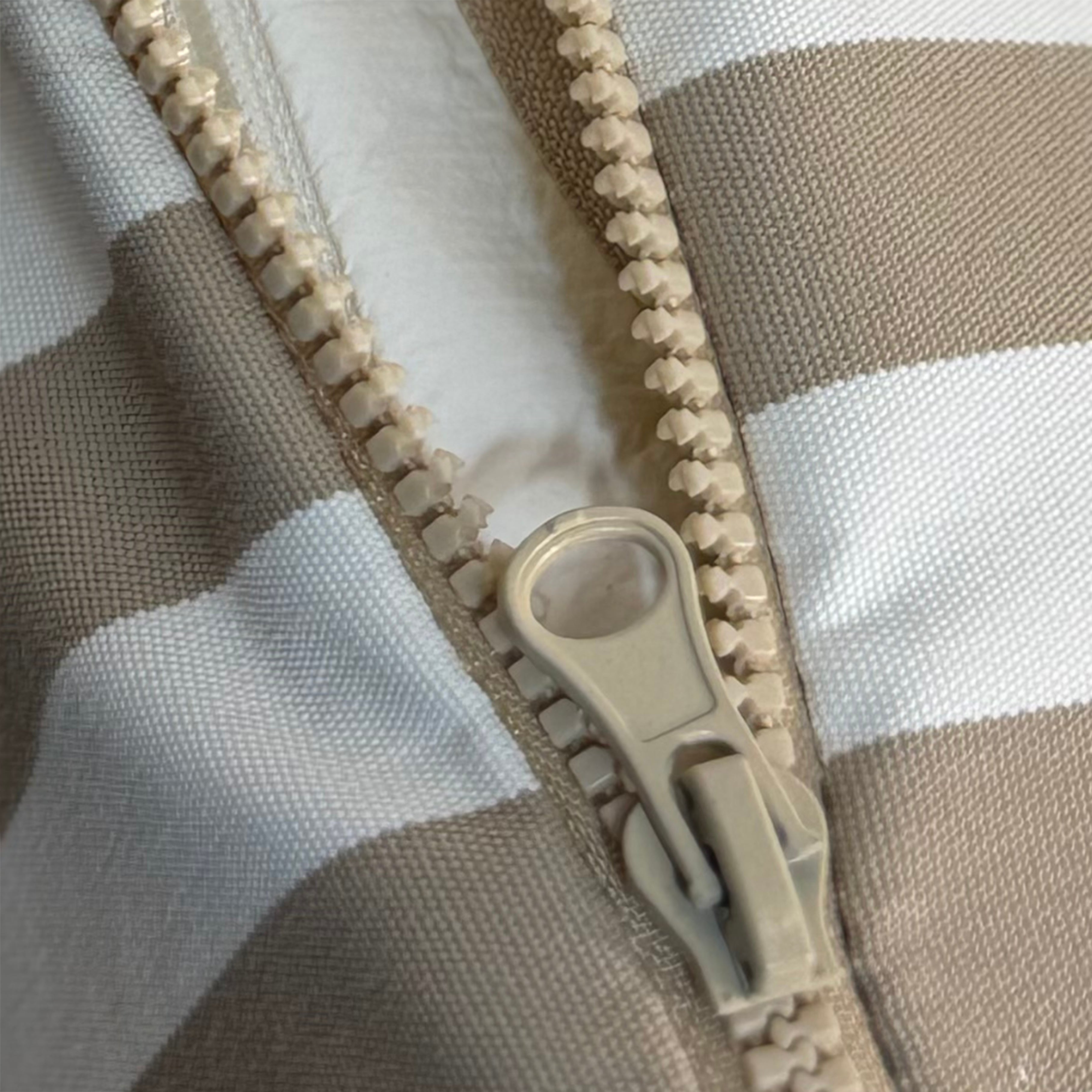 Coussins pour salon de jardin déhoussable 100x50cm Rayure beige - 4