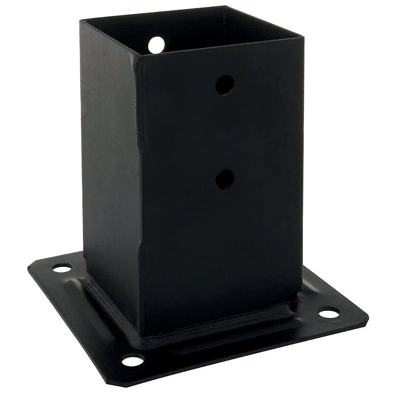 Pied de poteau carré de jardin - Finition noire PPJBT70PB SIMPSON - 4
