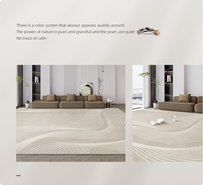Tapis de salon gris de haute qualité adapté au canapé, à la table basse, à la chambre, à la salle à manger, au bureau, à la maison 120X200CM - 3