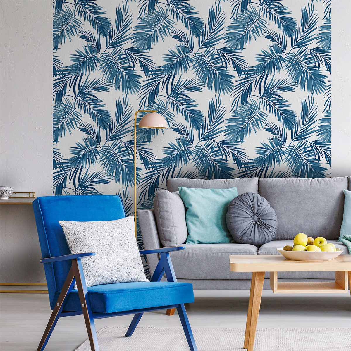 Vinilo tapiz tropical curico - adhesivo de pared - revestimiento sticker mural decorativo - 60x60cm