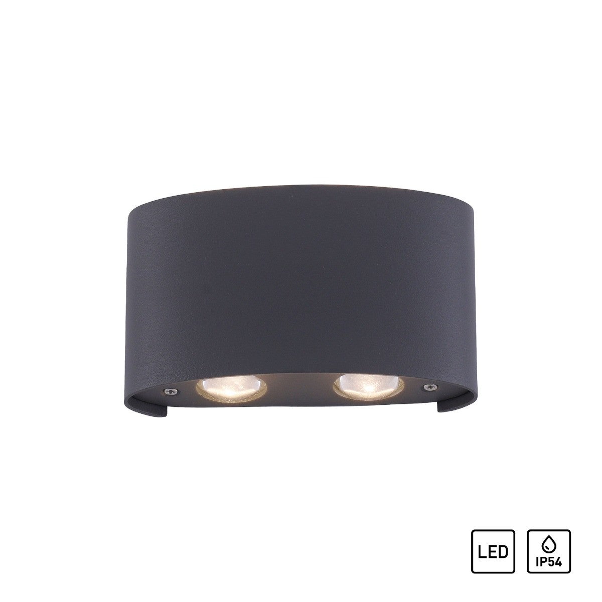 Kinkiet zewnętrzny CARLO LED 3W Ciepła biel 410lm antracyt wym: 8x13x3,7 cm IP54 Paul Neuhaus