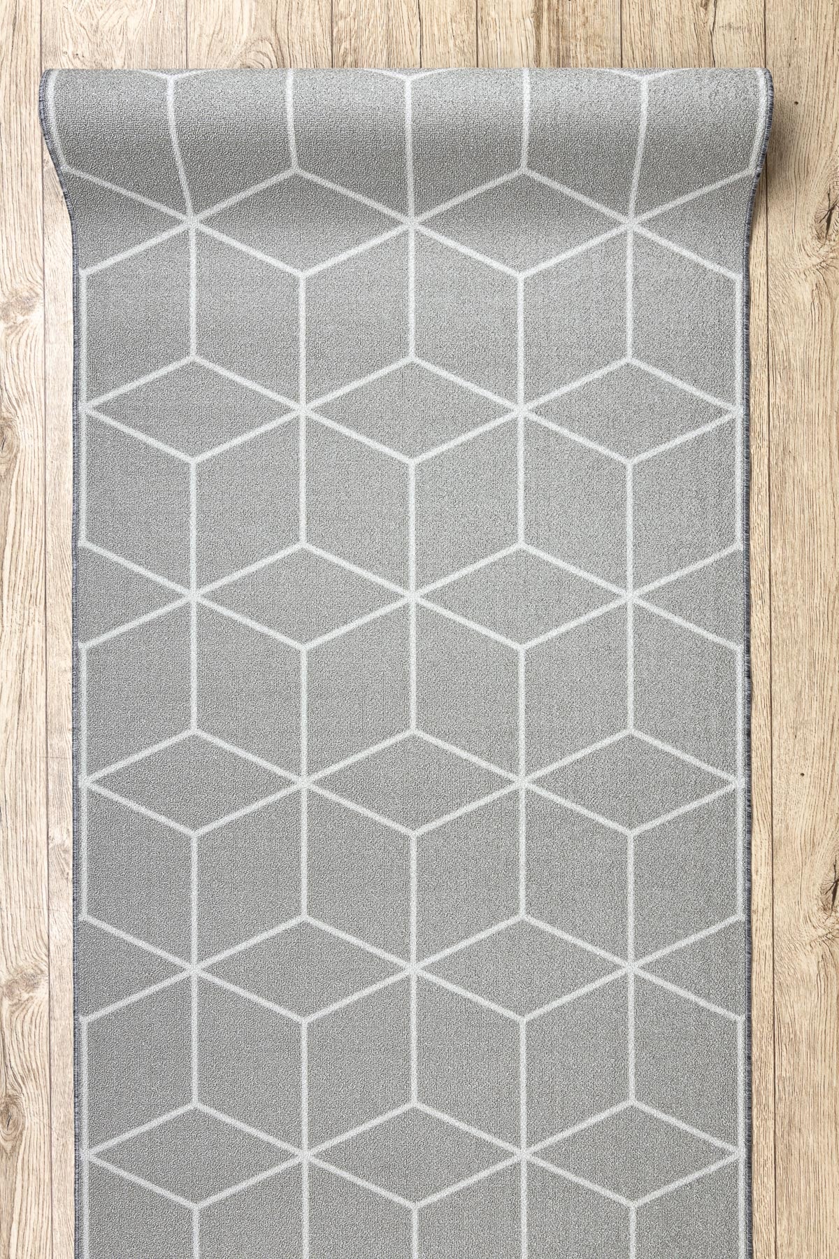 CHODNIK podgumowany CUBE kostka, guma szary 120 cm 120x440 cm - 4
