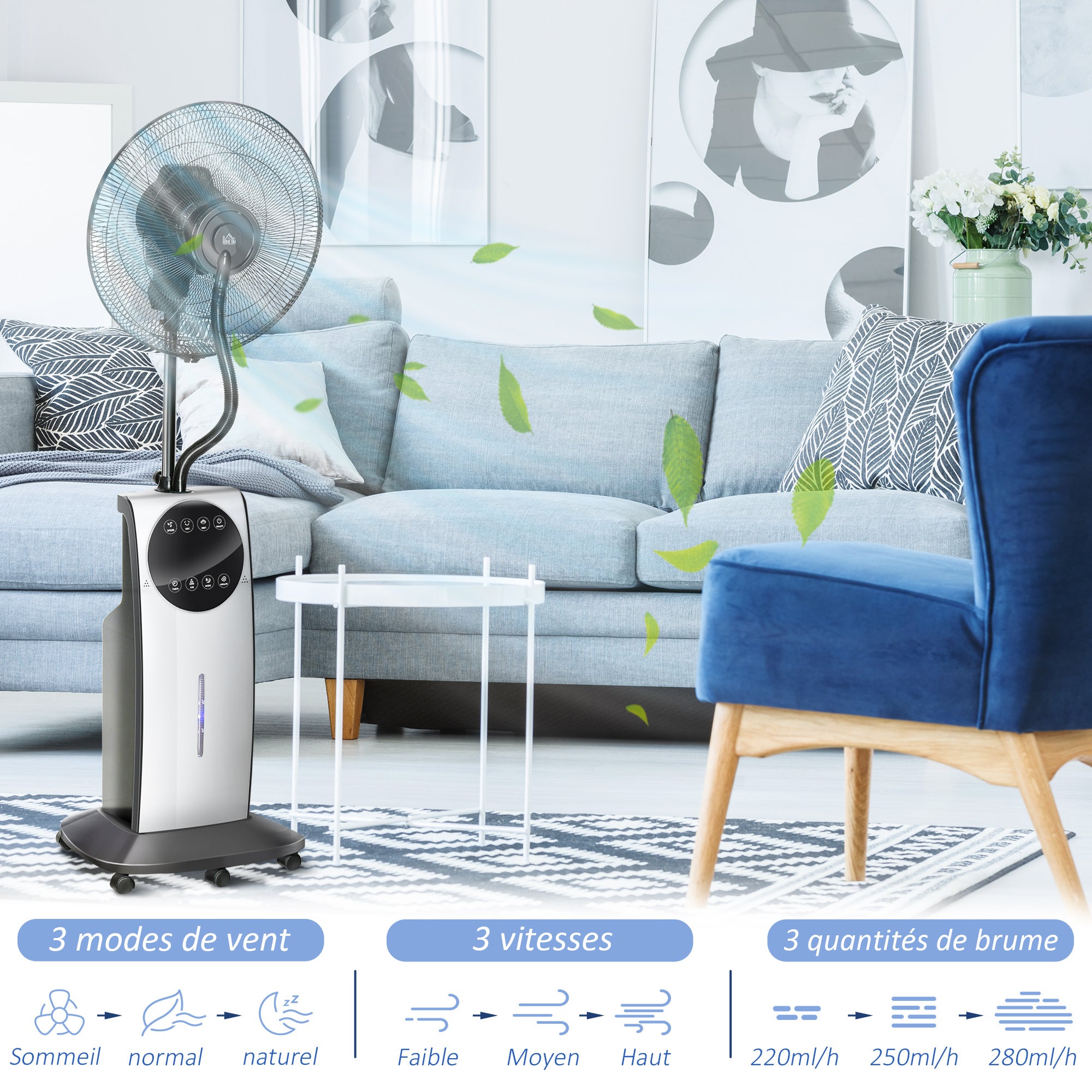 ventilateur Plastique HOMCOM - 8
