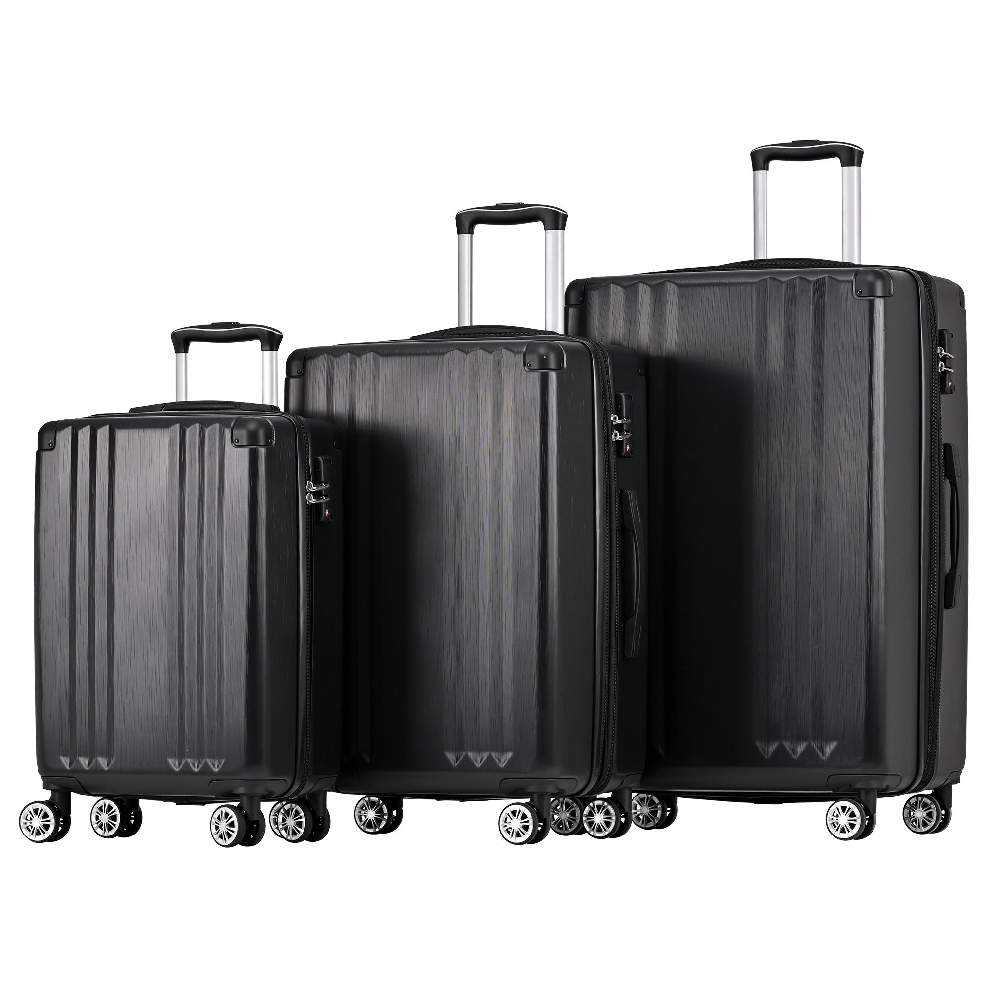 Set De Valises Rigides Roses 4 Roues Cabine Et Soute - PP, Serrure TSA, Voyage
