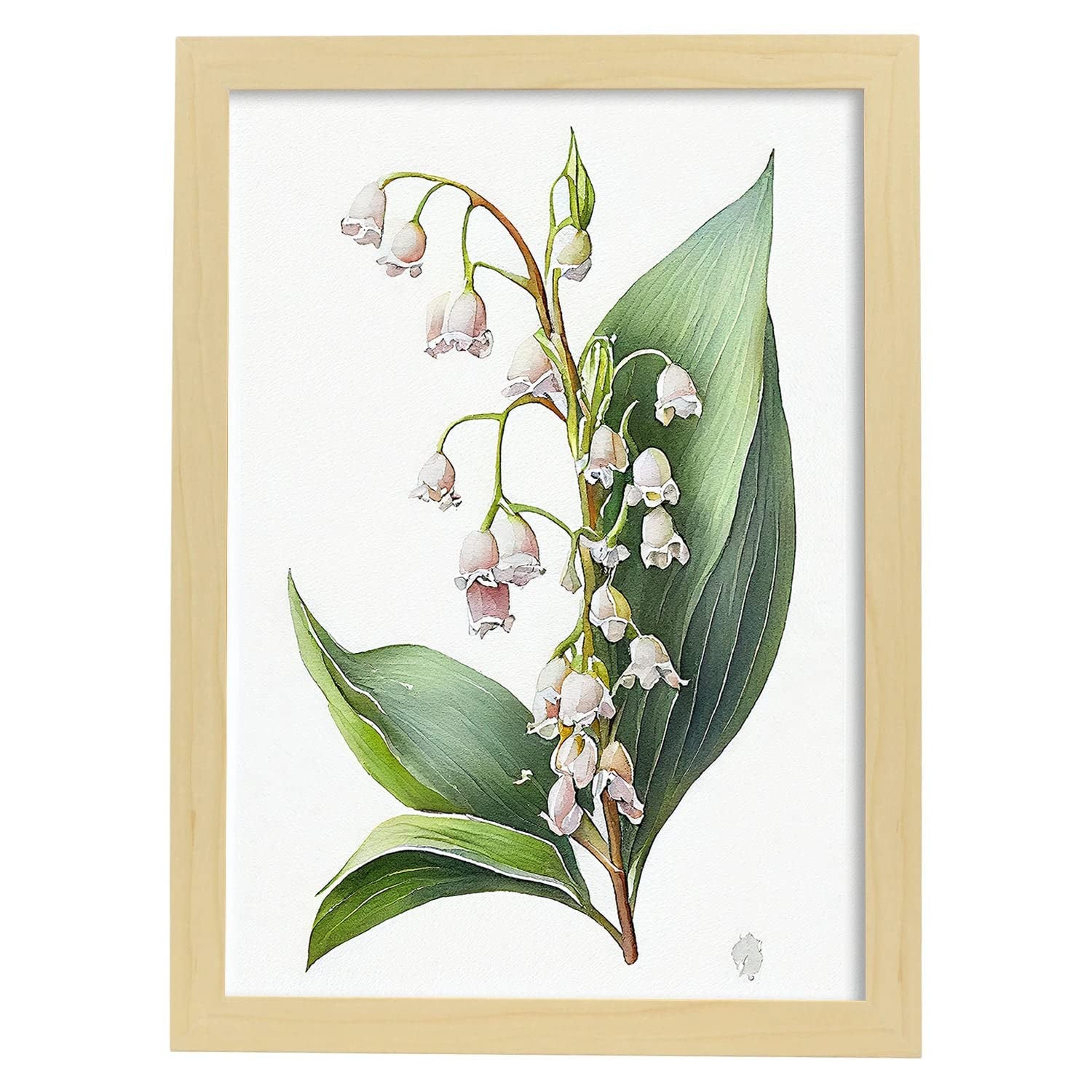 MHARTK66 Quadri Vintage Botanico Soggiorno con Cornice Legno, 20x25 cm Stampe da Parete Margherita Pianta Fiorita, Quadro Camera da Letto Su Tela Decorazioni Parete Desktop Arte Bagno Ufficio