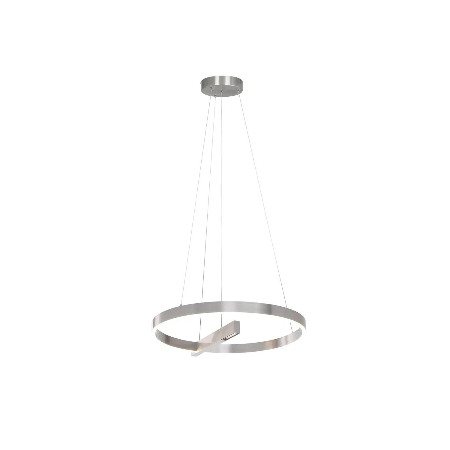 Żyrandol THRAC LED 40W Neutralna biel 2070lm szczotkowane aluminiowo-biała wym:120x84x84cm Rabalux