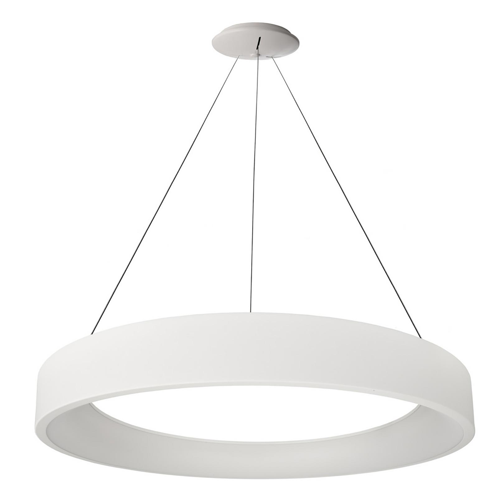 SCULPTORIS 800 Lampa wisząca LED 60W CCT ściemnialna Okrągła lampa wisząca Nowoczesny żyrandol Salon Butik Kuchnia 230V Ø 80cm BIAŁY
