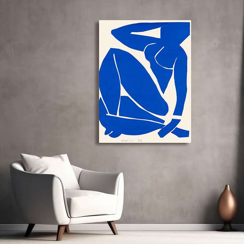 Tableau de Matisse - impression sur toile - Henri Matisse - Nu Bleu III, 1952 – 70x50 cm - 3
