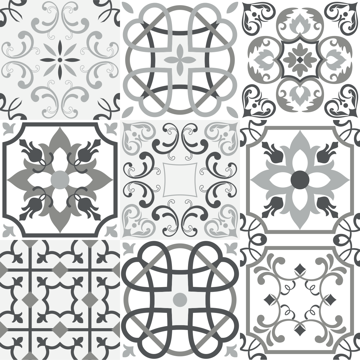 Autocolantes Sol Anti-dérapant avec Protection - CARRELAGES SOL LORDES - 1 autocolante de 60x60cm - 2