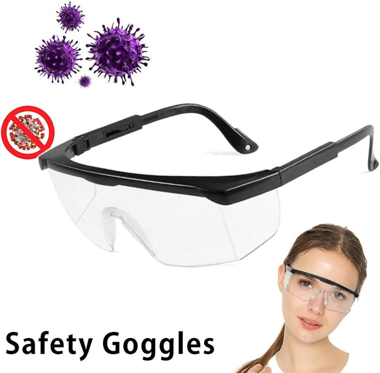 3pcs Lunettes De Protection Anti-Buée et UV Lunettes et Anti-Rayures pour Les lieux de Travail, Construction, Usage Personnel Confortables à Porter - 5