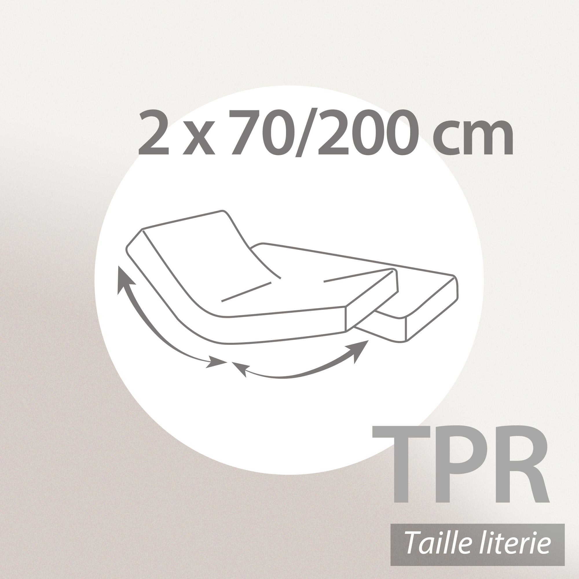 Protège matelas ANTONIN 2x70x200 cm bonnet 23 cm molleton 220 g/m² absorbant blanc lit articulé TPR - 6