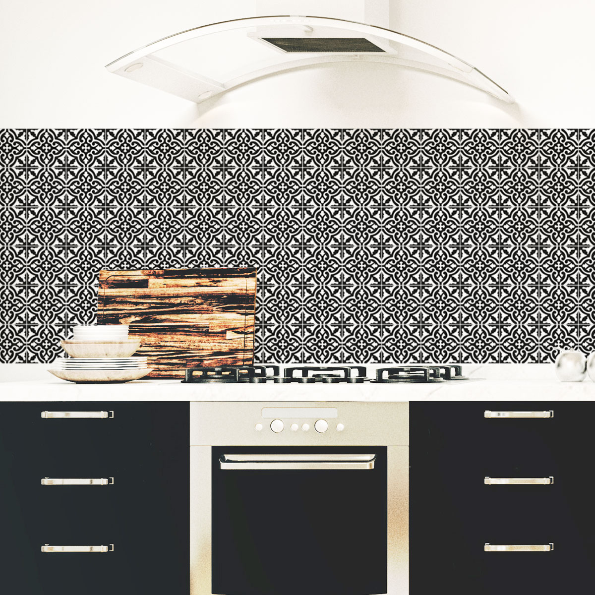 30 vinilos baldosas de cemento bucarest - adhesivo de pared - revestimiento sticker mural decorativo - 30stickers20x20cm