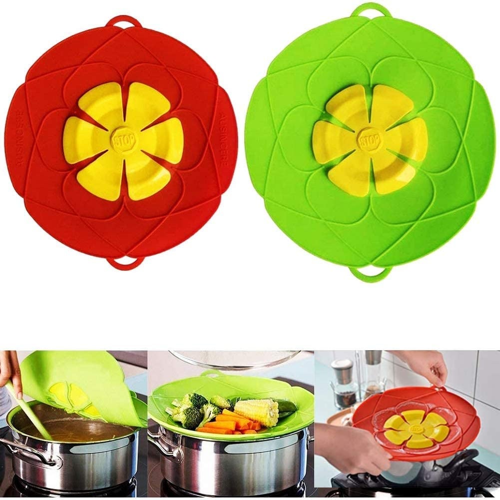 Szt. Pokrywka zabezpieczająca przed przelaniem, silikon spożywczy, liliowy, 28 cm