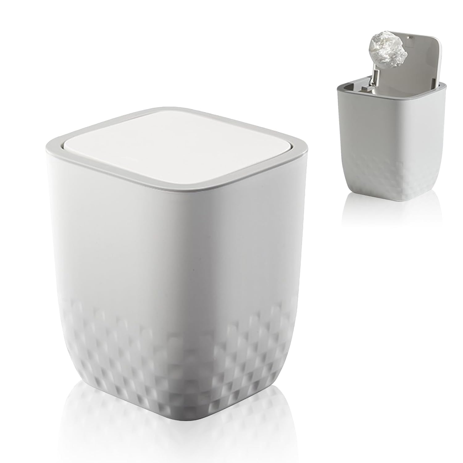 Poubelle De Table,Portable Poubelle Avec Couvercle, Petite Poubelle Bureau, , Cuisine, Bureau