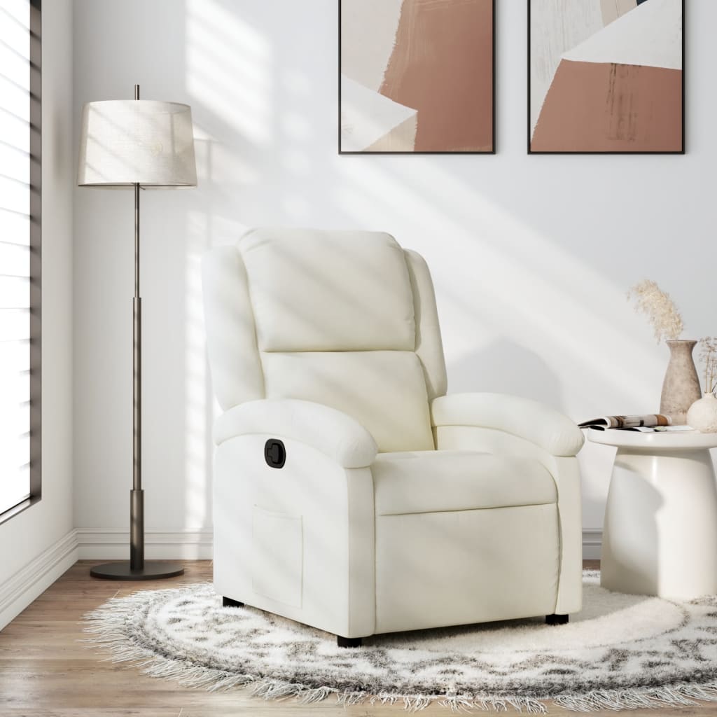Sillón de salón Silla Sillón reclinable terciopelo blanco