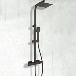 AICA Colonne de douche thermostatique ，avec mitigeur thermostatique carré, pommeau de douche carré