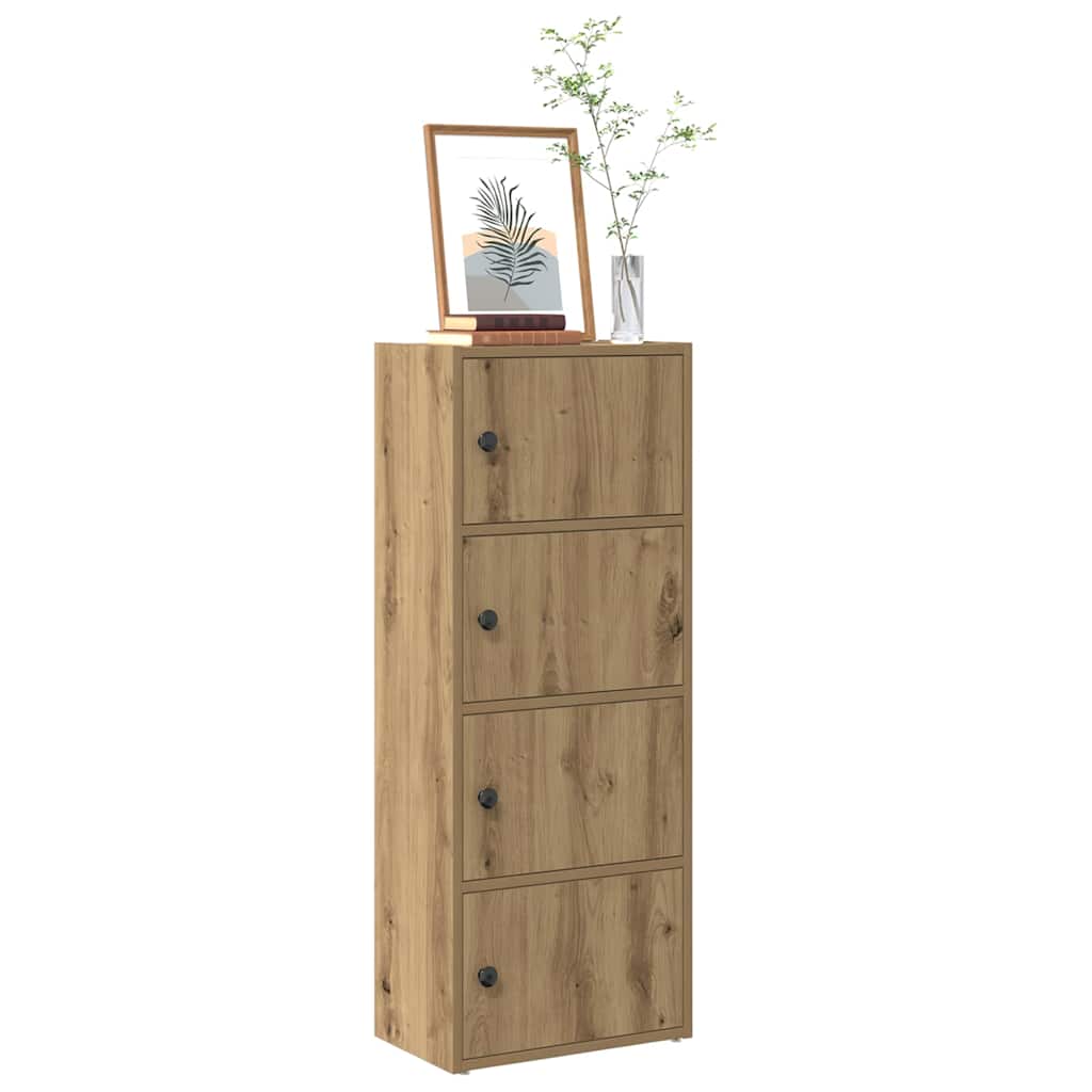 Bibliothèque pour Bureau en Bois Marron H. 102 x l. 40 x P. 24 cm - 2