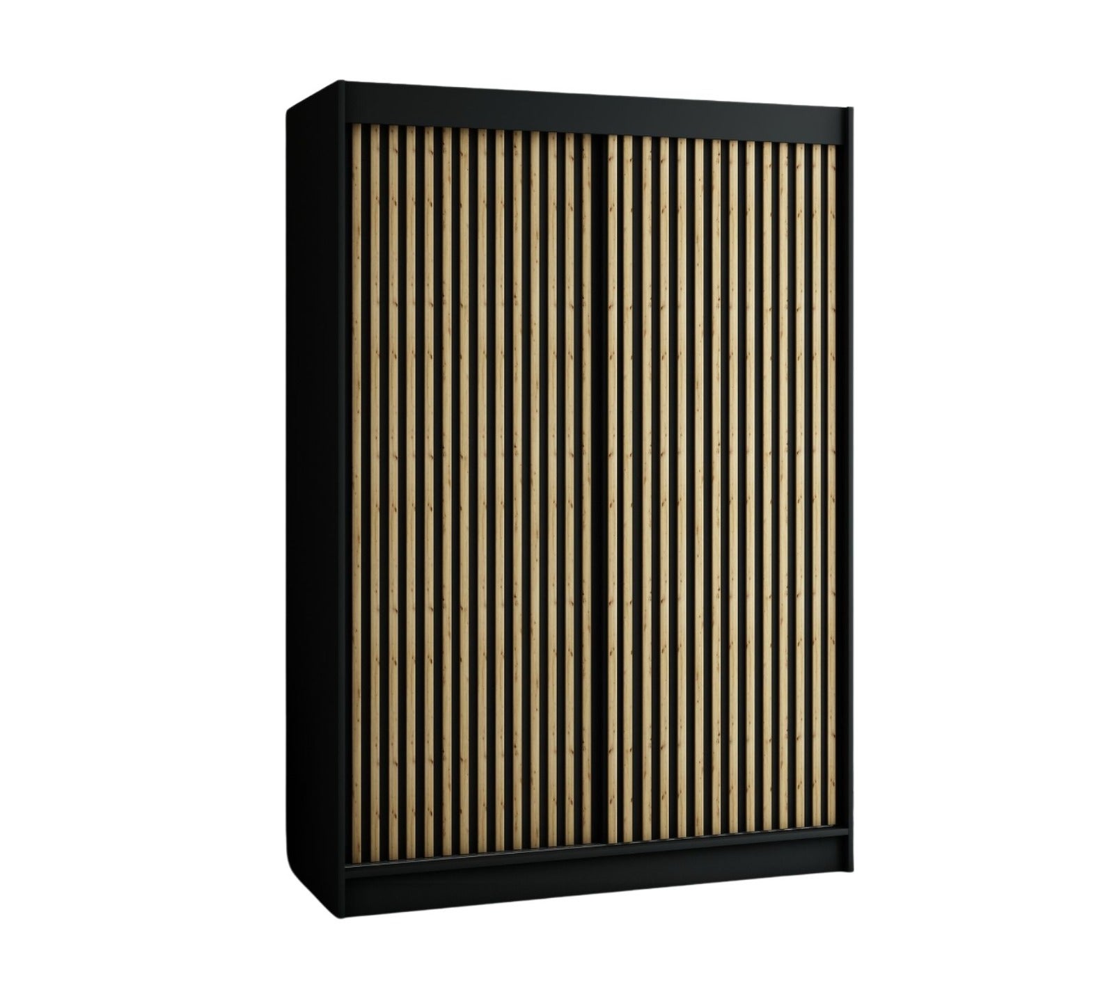 Szafa przesuwna garderoba LAMELO 1 150 x 62 x 200 cm Czarny - Abiks Meble