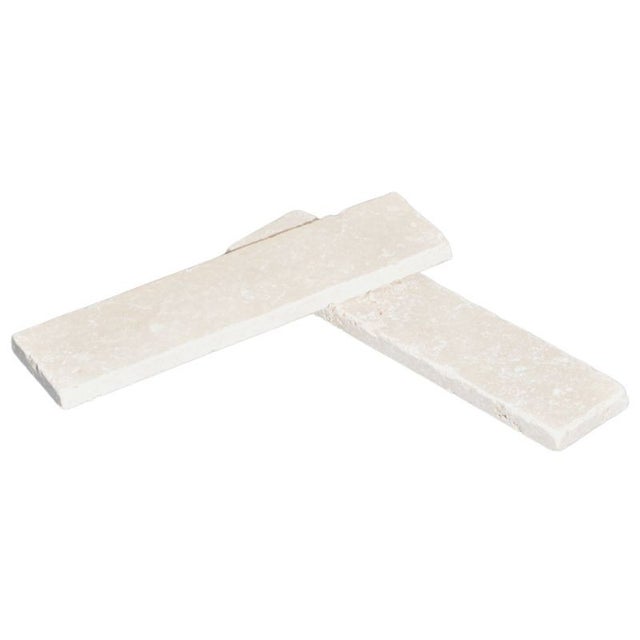Chevron Travertin Beige Clair 1er choix Vieilli 20,3x5x1 cm