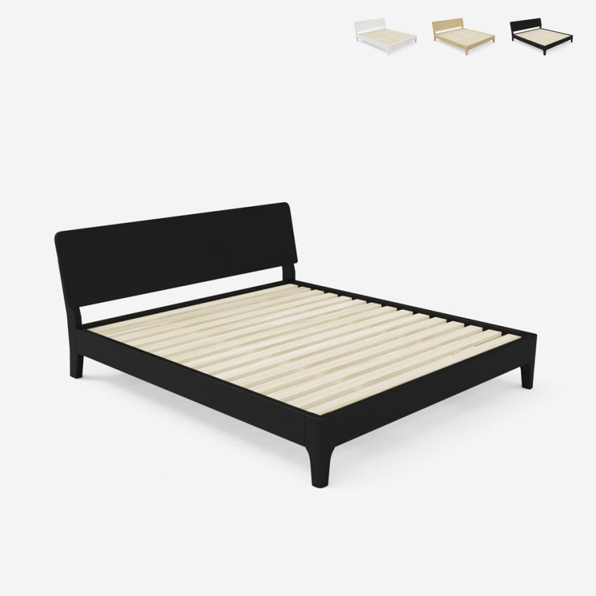 Struttura Letto Matrimoniale In Legno Di Bambù, Queen Size, 30,5 Cm Altezza, Doghe In Acciaio, Base Solida, Ecologica, Facile Montaggio - 4