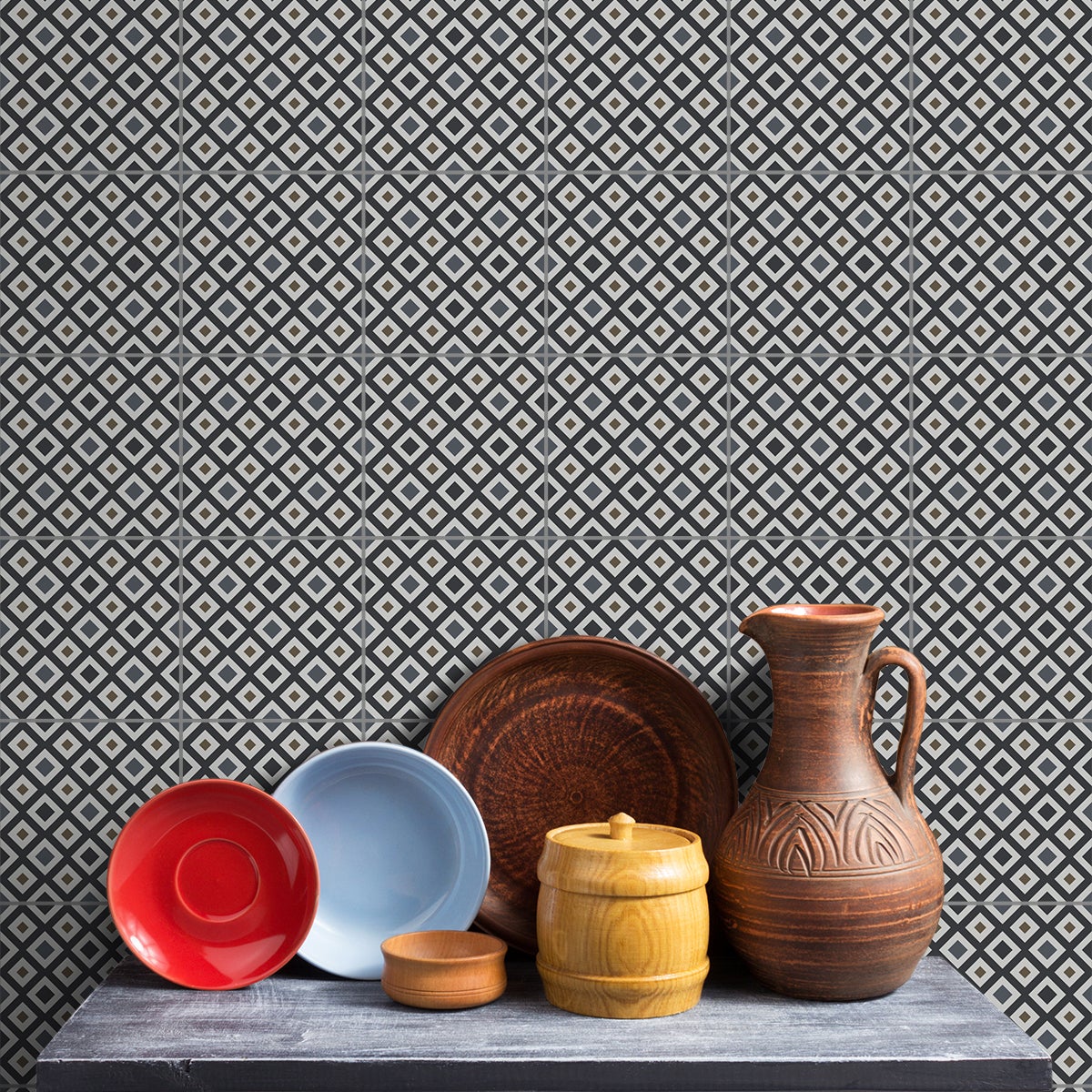 9 adesivi piastrelle azulejos Theresa - Sticker adesivo - adesivi murali - 9stickers15x15cm - 5