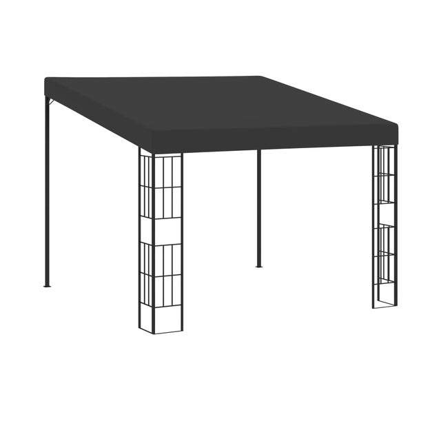 Gazebo da Giardino | Gazebo da Esterno a Parete 3x3 m Antracite in Tessuto CFW18745