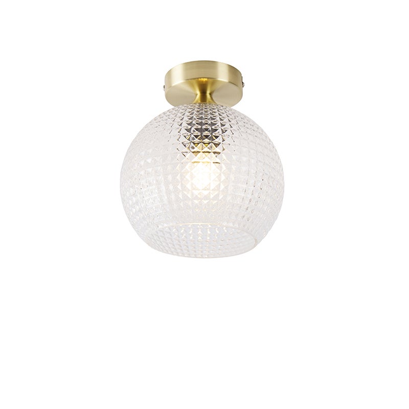 QAZQA Johanna - Plafonnier - 1 Lumière - 39 Cm - Blanc - Design