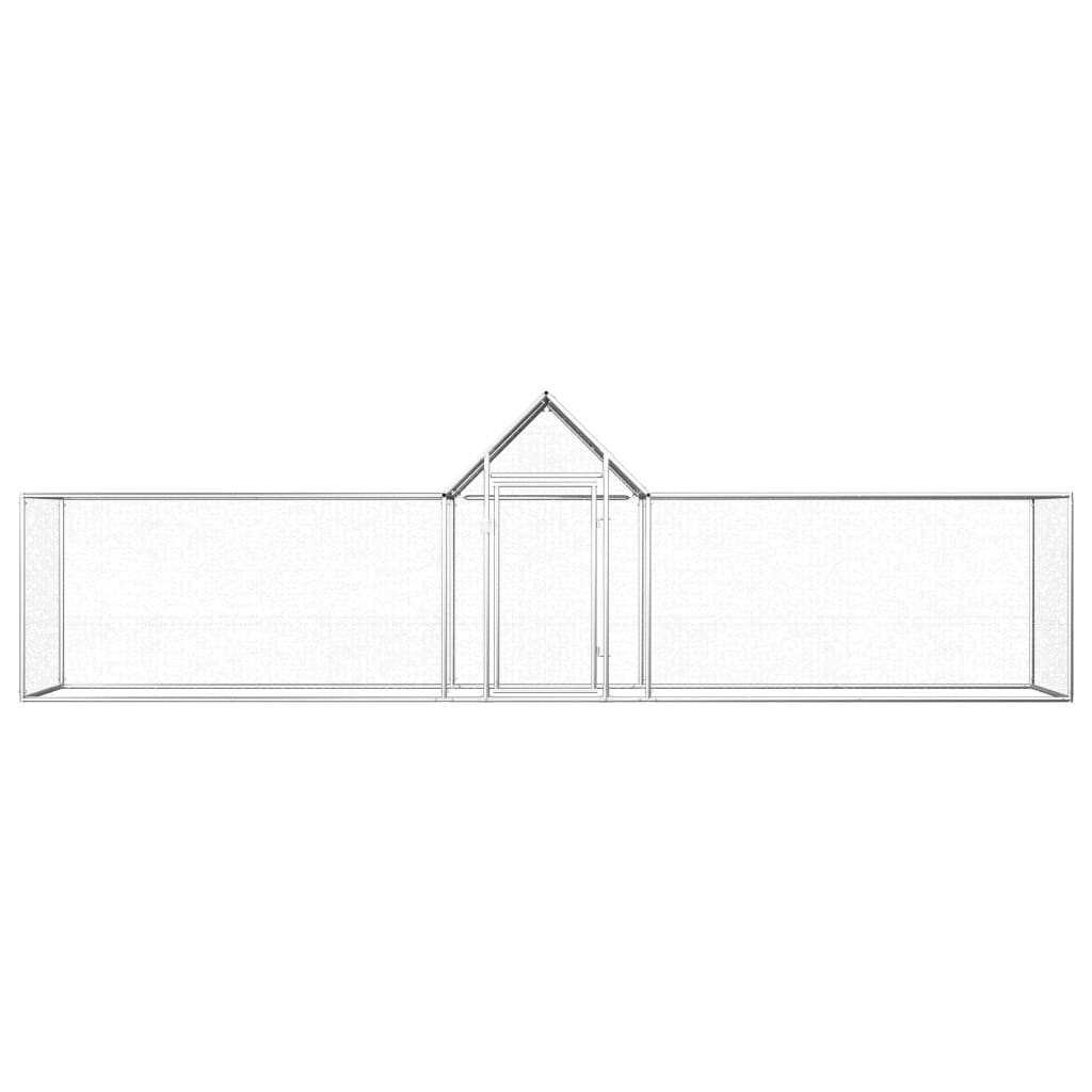Pollaio 5 x 1 x 1,5 mt tetto impermeabile in acciaio zincato 02_0001717 - 2