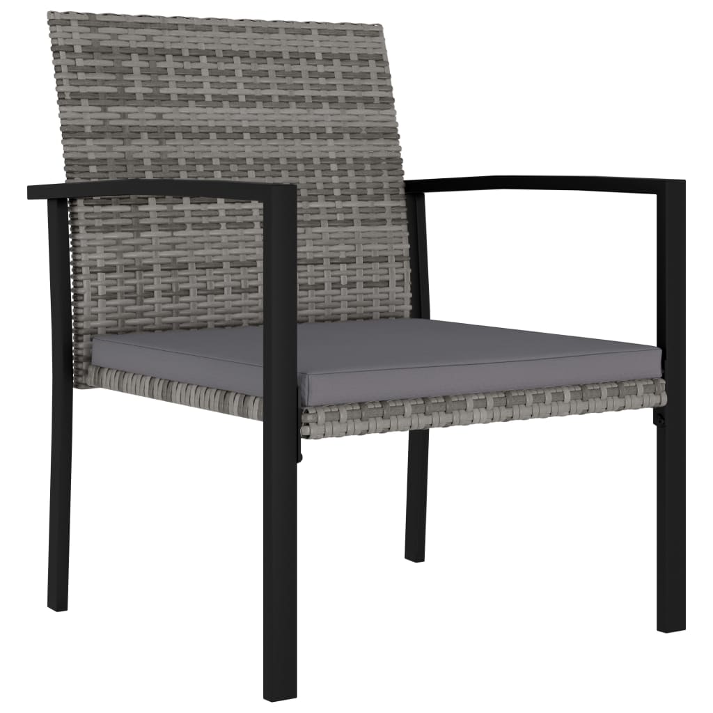 Maison Exclusive - Set da Pranzo da Giardino 3 pz in Polyrattan Grigio - 7