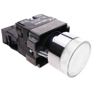 pulsante da pannello normalmente aperto NA tasto grigio tondo 15mm 250V 2A 7641