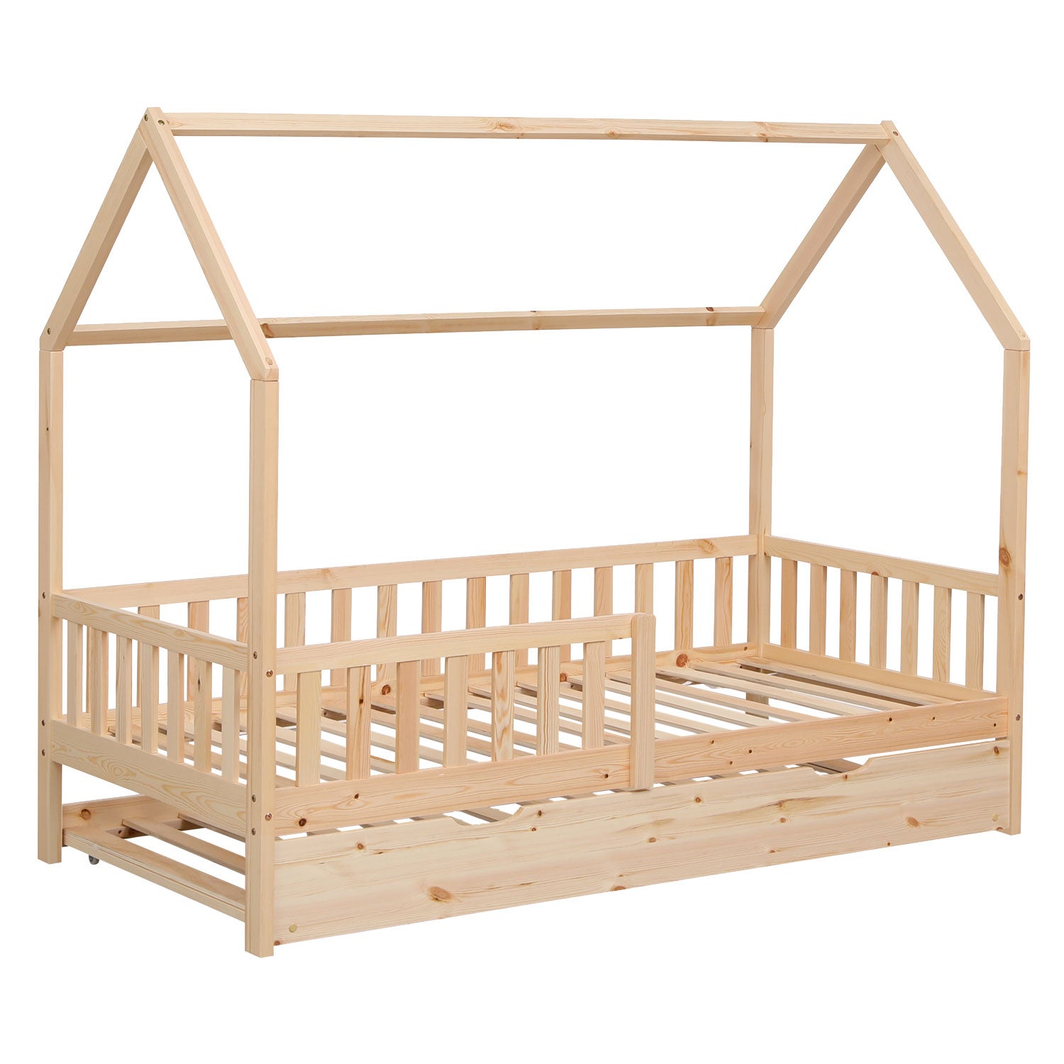 Lit cabane gigogne pour enfant en bois 2 places MARCEAU - 2