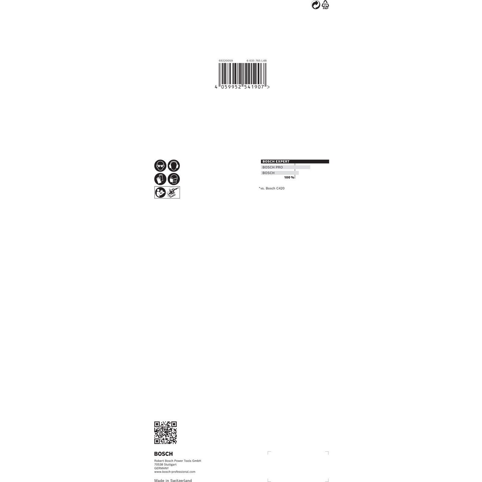 Bosch Professional 10x Carte abrasive Expert C470 con 14 fori (per Legno duro, Vernice su legno, 115x280 mm, Grana 400, accessorio Levigatrice orbital - 4